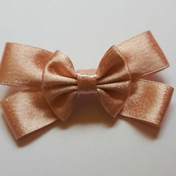 Rose Gold Hair Bow - Picture 2 of 4